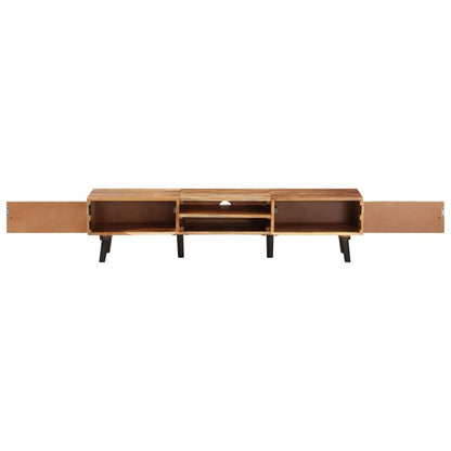 Mobile Porta TV 145x35x35 cm in Legno Massello di Acacia