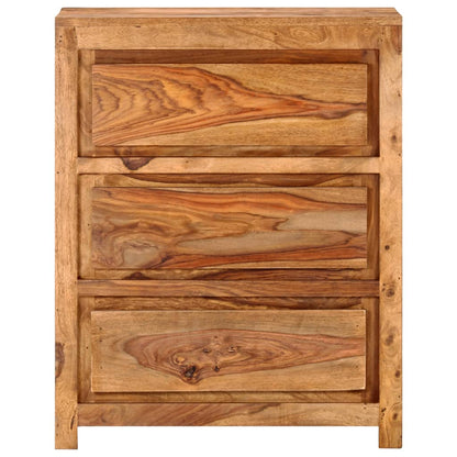 Cassettiera 60x33x75 cm in Legno Massello di Acacia