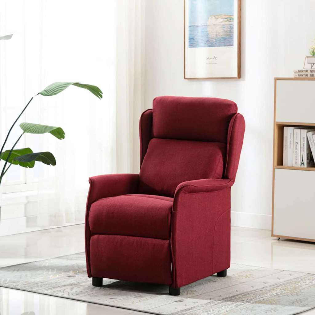 Poltrona reclinabile Rosso Vino 66.5 x 94 x 101.5 cm Poliestere