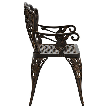 Panchina da Giardino 108 cm in Alluminio Pressofuso Bronzo