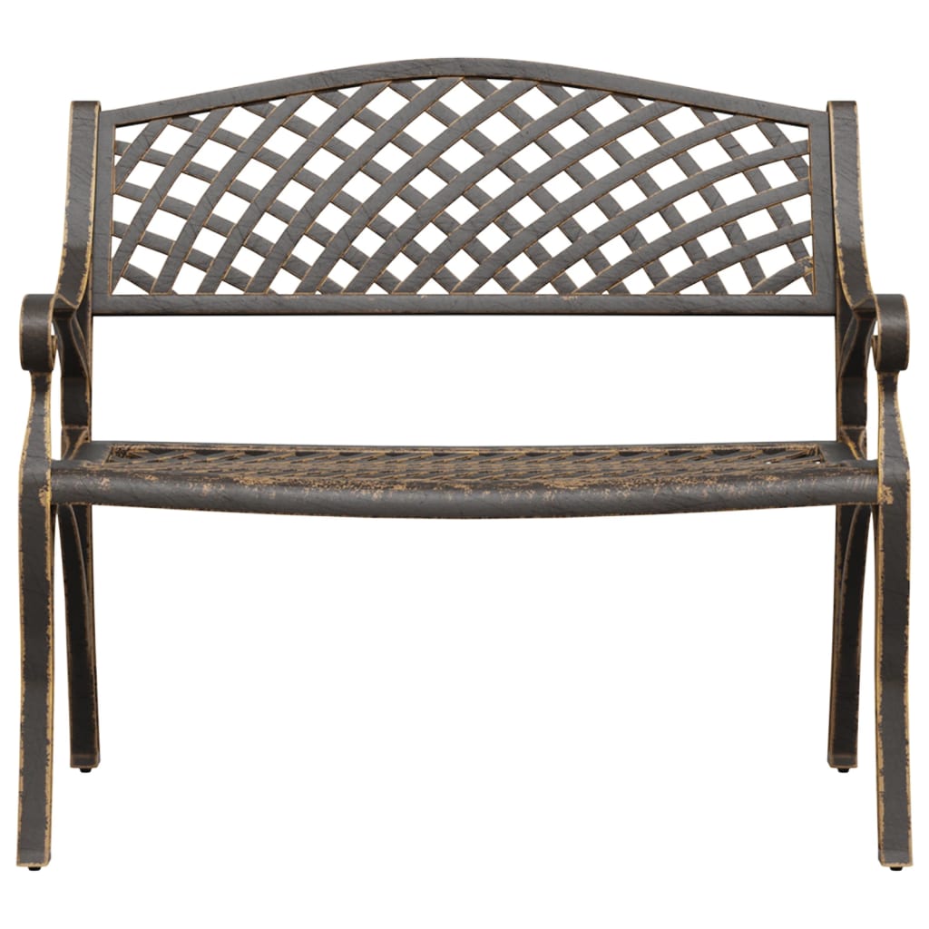 Panchina da Giardino 102 cm in Alluminio Pressofuso Bronzo