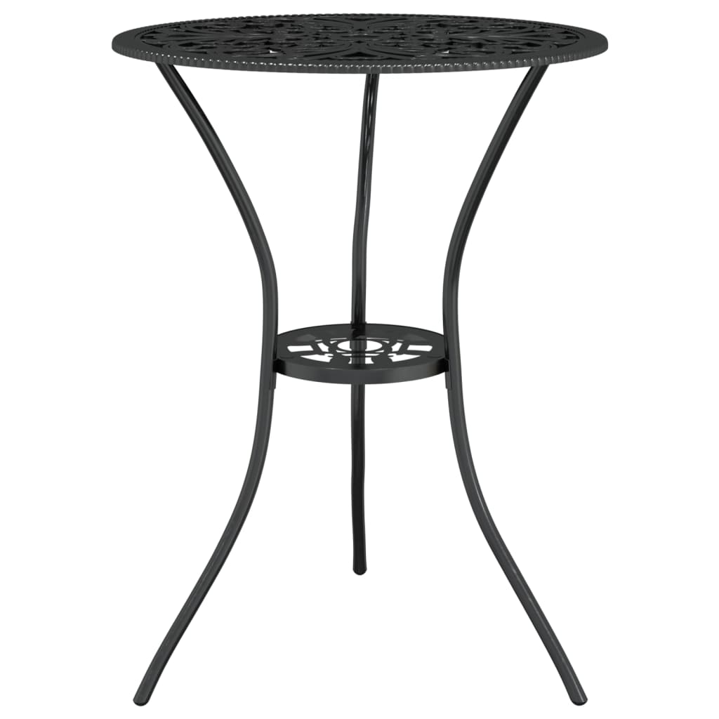 Set da Bistrot 3 pz in Alluminio Pressofuso Nero
