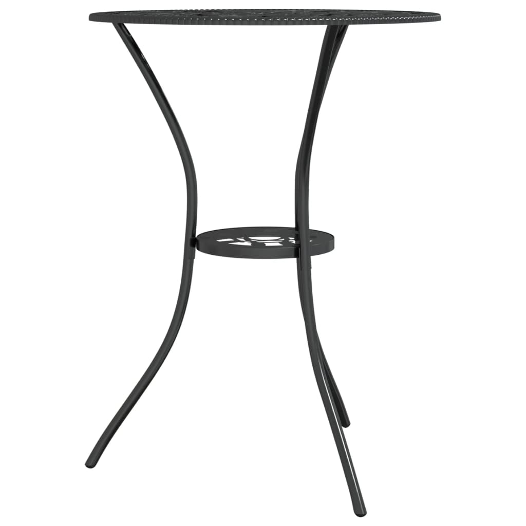 Set da Bistrot 3 pz in Alluminio Pressofuso Nero
