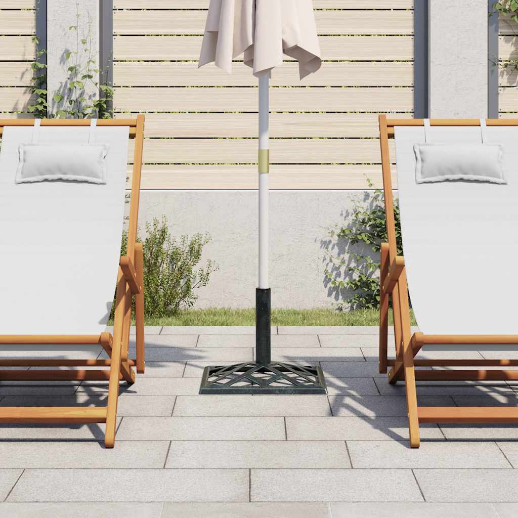 Base per Ombrellone Verde 44x44x31 cm in Ghisa