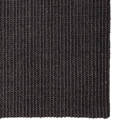 Tappeto in Sisal Naturale 66x350 cm Nero