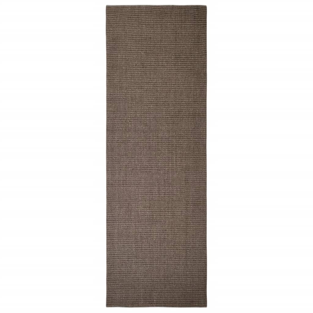 Tappeto in Sisal Naturale 66x200 cm Marrone