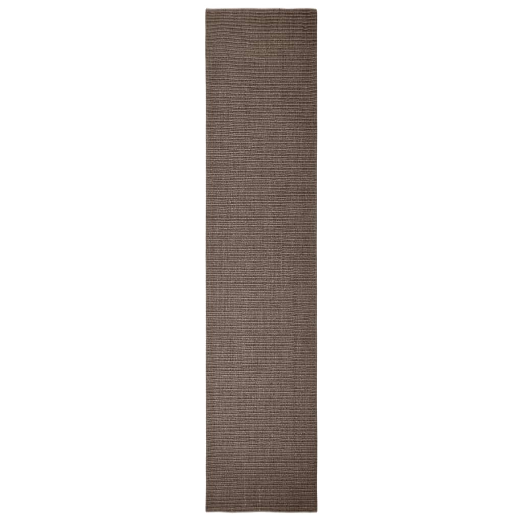 Tappeto in Sisal Naturale 66x300 cm Marrone