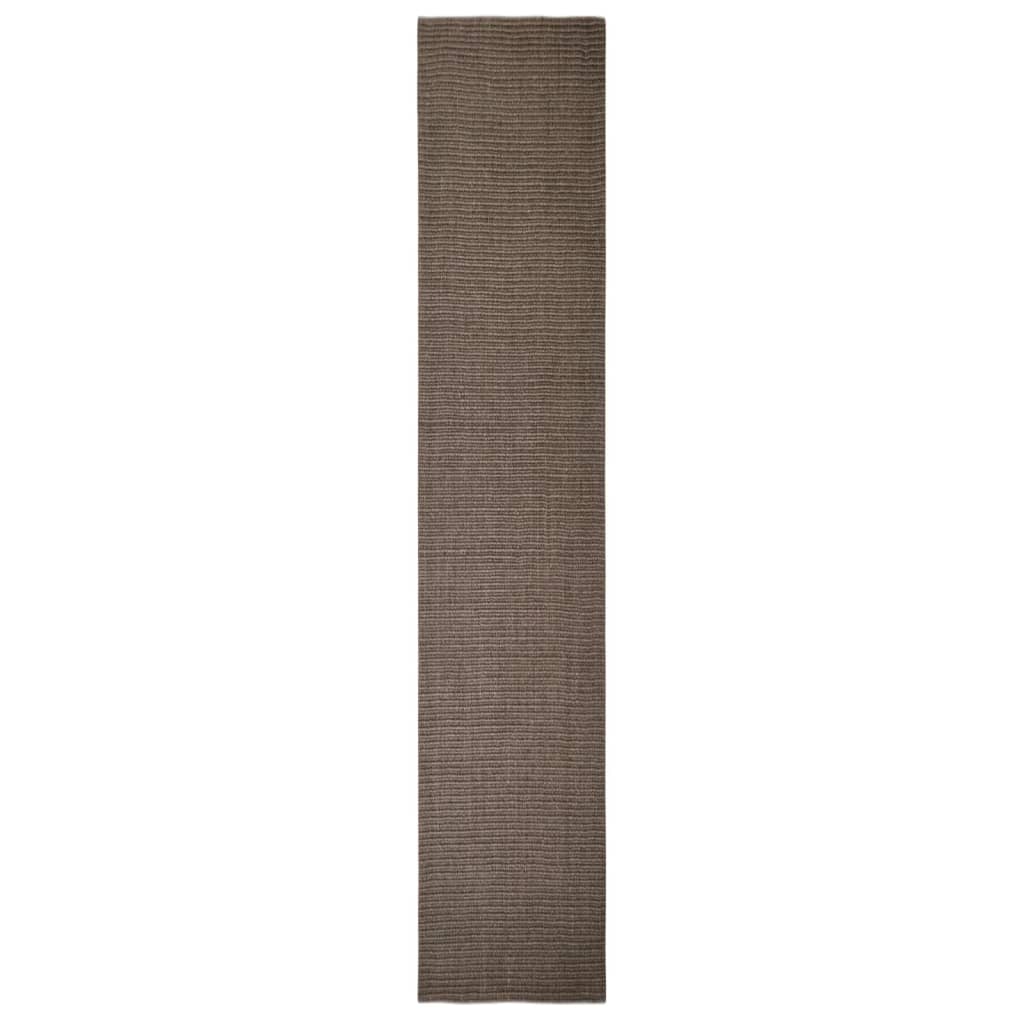 Tappeto in Sisal Naturale 66x350 cm Marrone