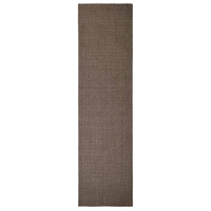 Tappeto in Sisal Naturale 80x300 cm Marrone