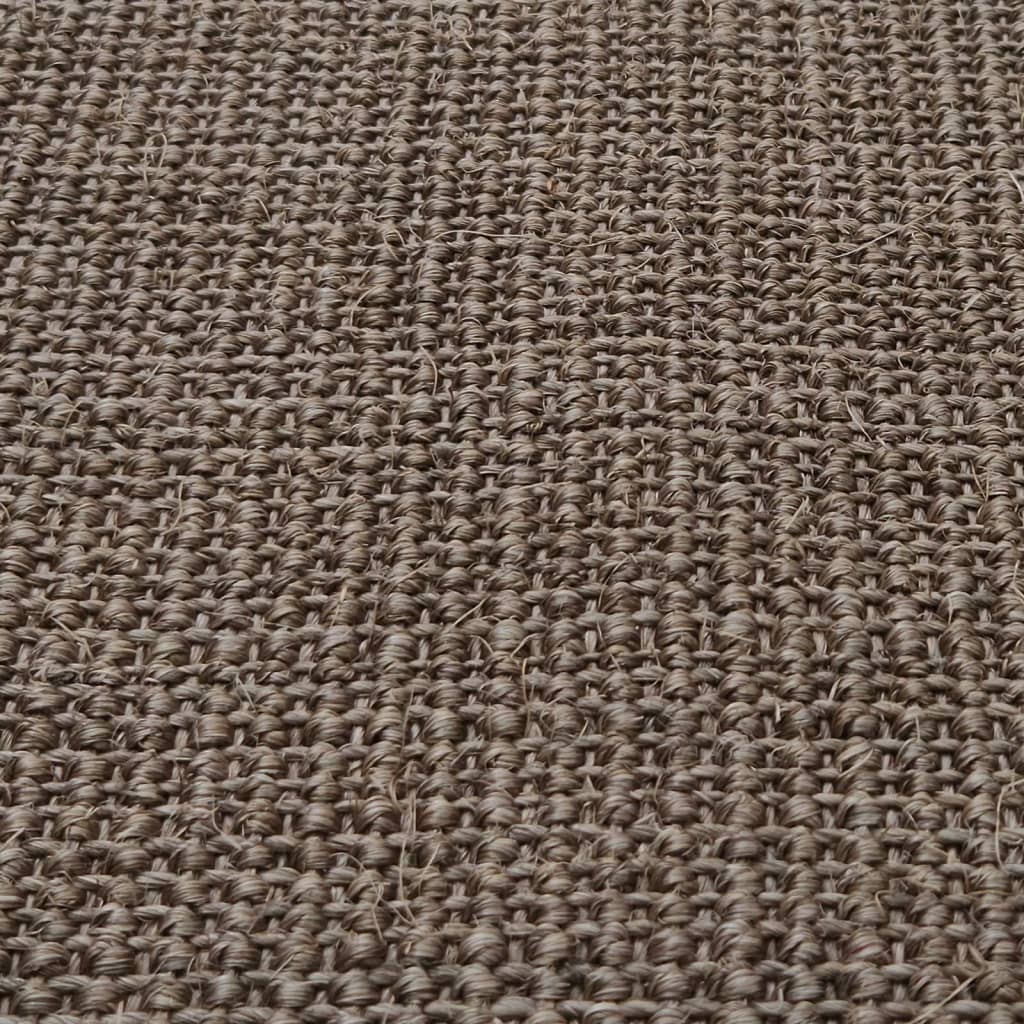 Tappeto in Sisal Naturale 80x300 cm Marrone