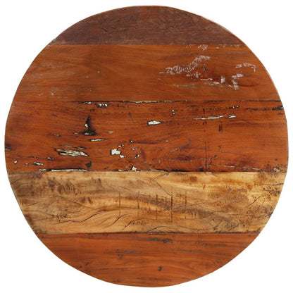Tavolino da Salotto Ã˜68 cm in Legno Massello di Recupero