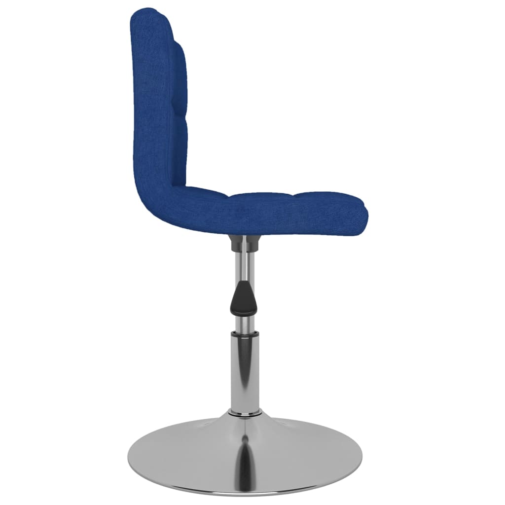 Sedie da Pranzo Girevoli 6 pz Blu in Tessuto