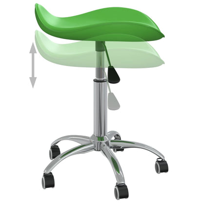Sedia da Pranzo Girevole Verde in Similpelle