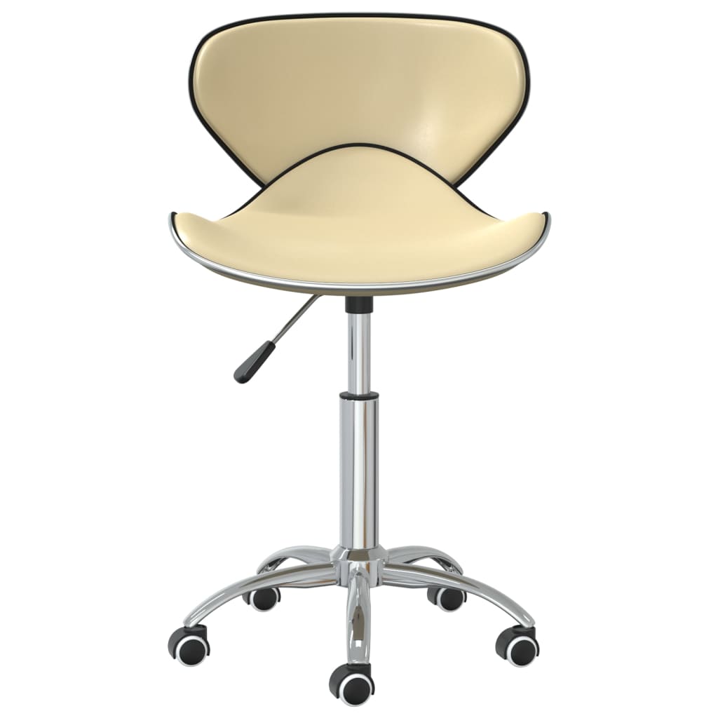 Sedie da Pranzo Girevoli 4 pz Crema in Similpelle