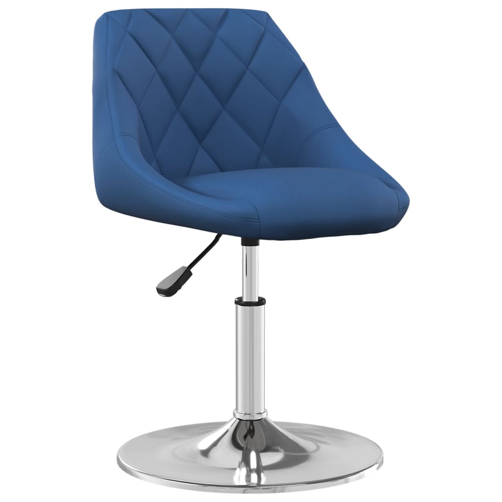 Sedie da Pranzo Girevoli 4 pz Blu in Velluto