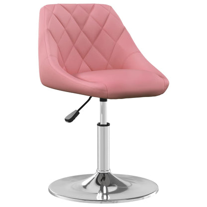 Sedie da Pranzo Girevoli 4 pz Rosa in Velluto