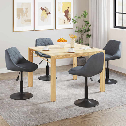 Sedie da Pranzo Girevoli 4 pz Grigio Scuro in Velluto