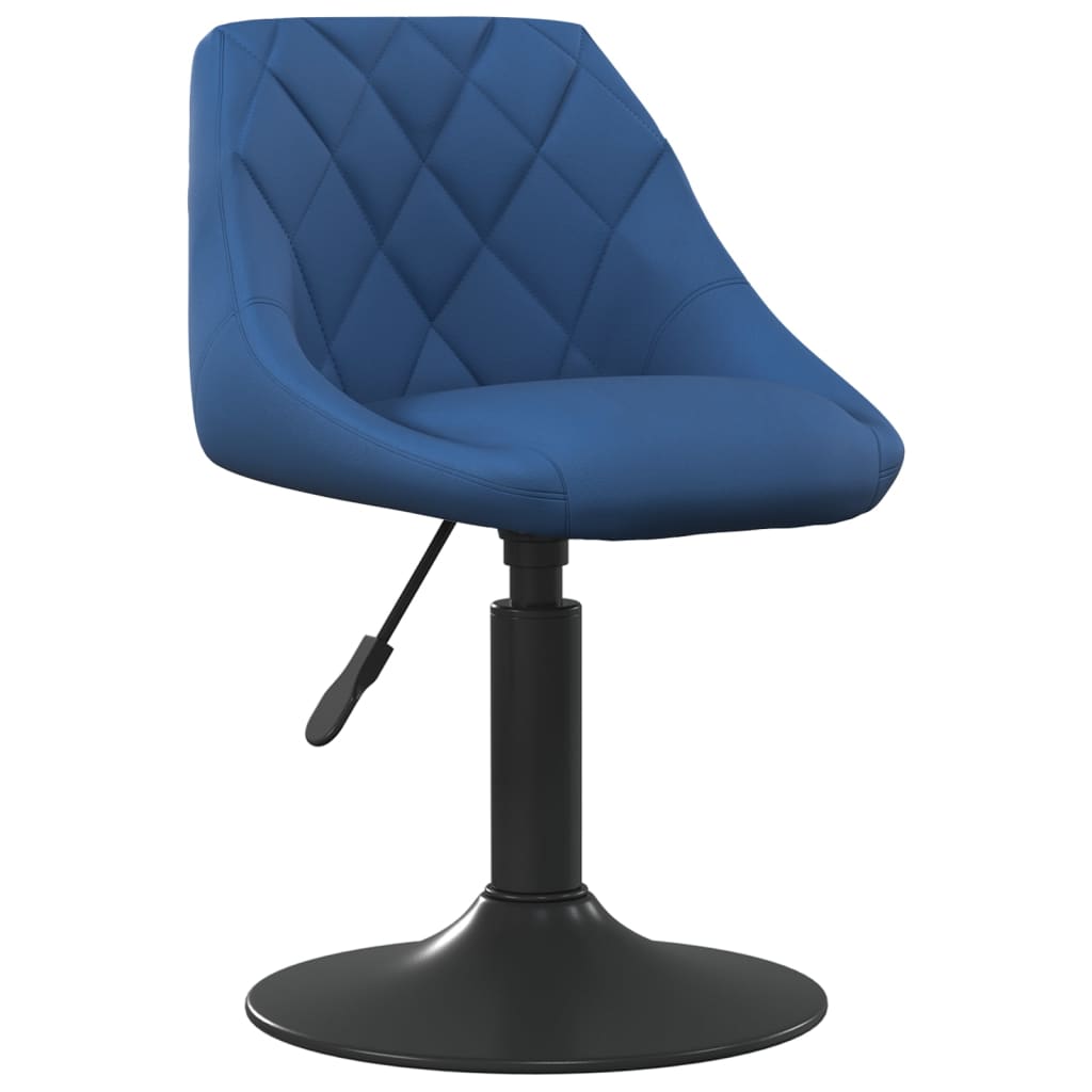 Sedie da Pranzo Girevoli 4 pz Blu in Velluto