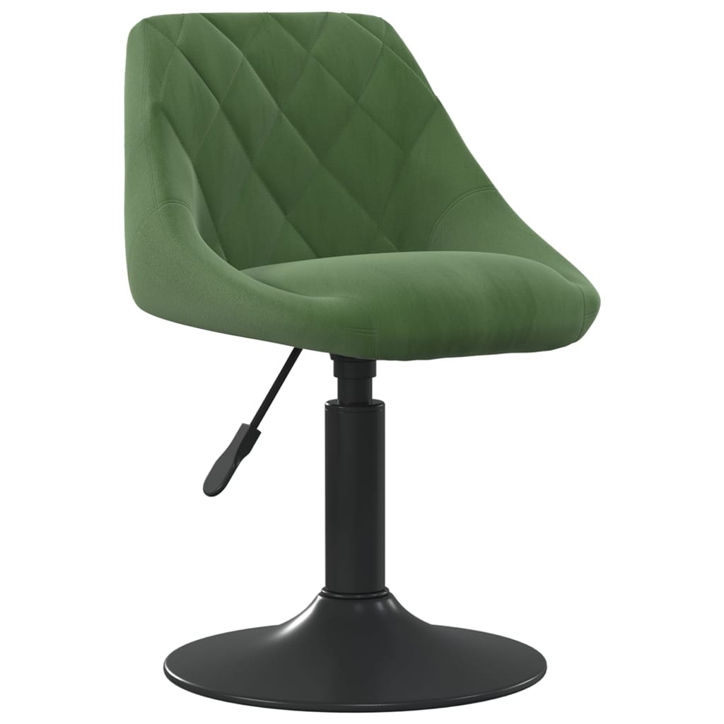 Sedie da Pranzo Girevoli 6 pz Verde Scuro in Velluto