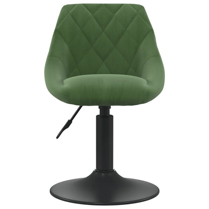 Sedie da Pranzo Girevoli 6 pz Verde Scuro in Velluto