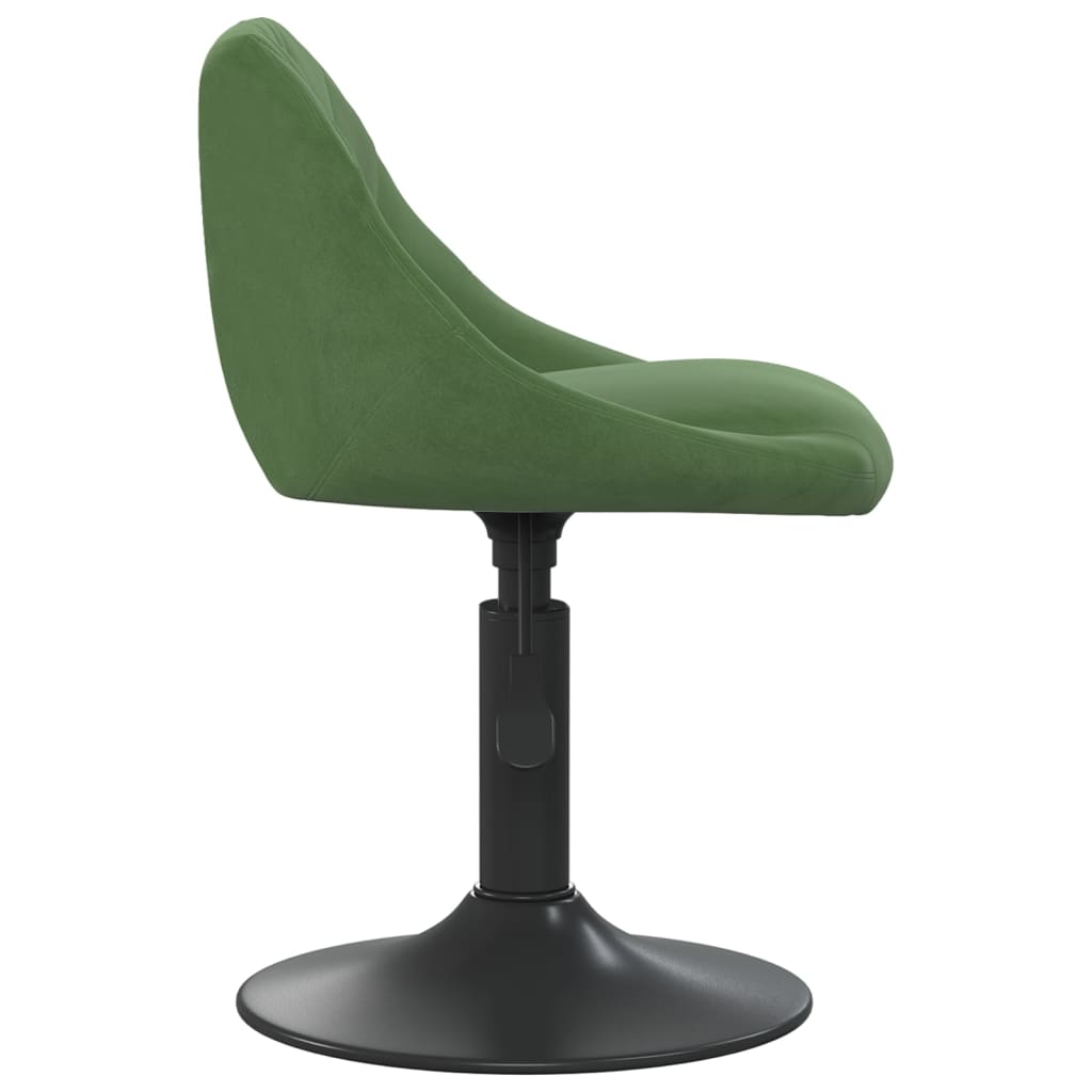 Sedie da Pranzo Girevoli 6 pz Verde Scuro in Velluto