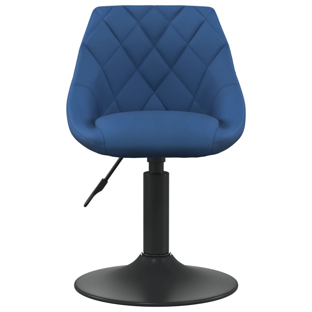 Sedie da Pranzo Girevoli 6 pz Blu in Velluto