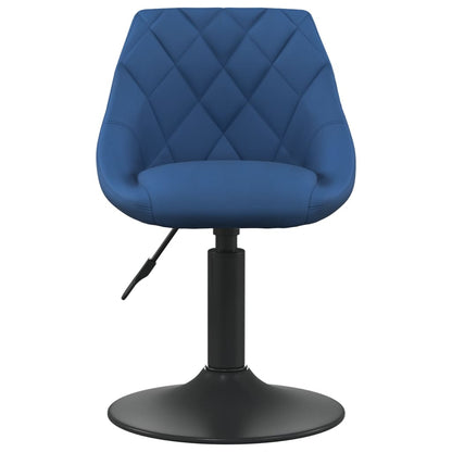 Sedie da Pranzo Girevoli 6 pz Blu in Velluto