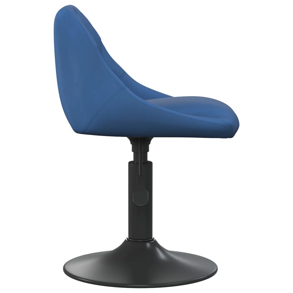 Sedie da Pranzo Girevoli 6 pz Blu in Velluto