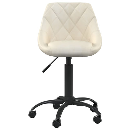 Sedia da Ufficio Crema in Velluto