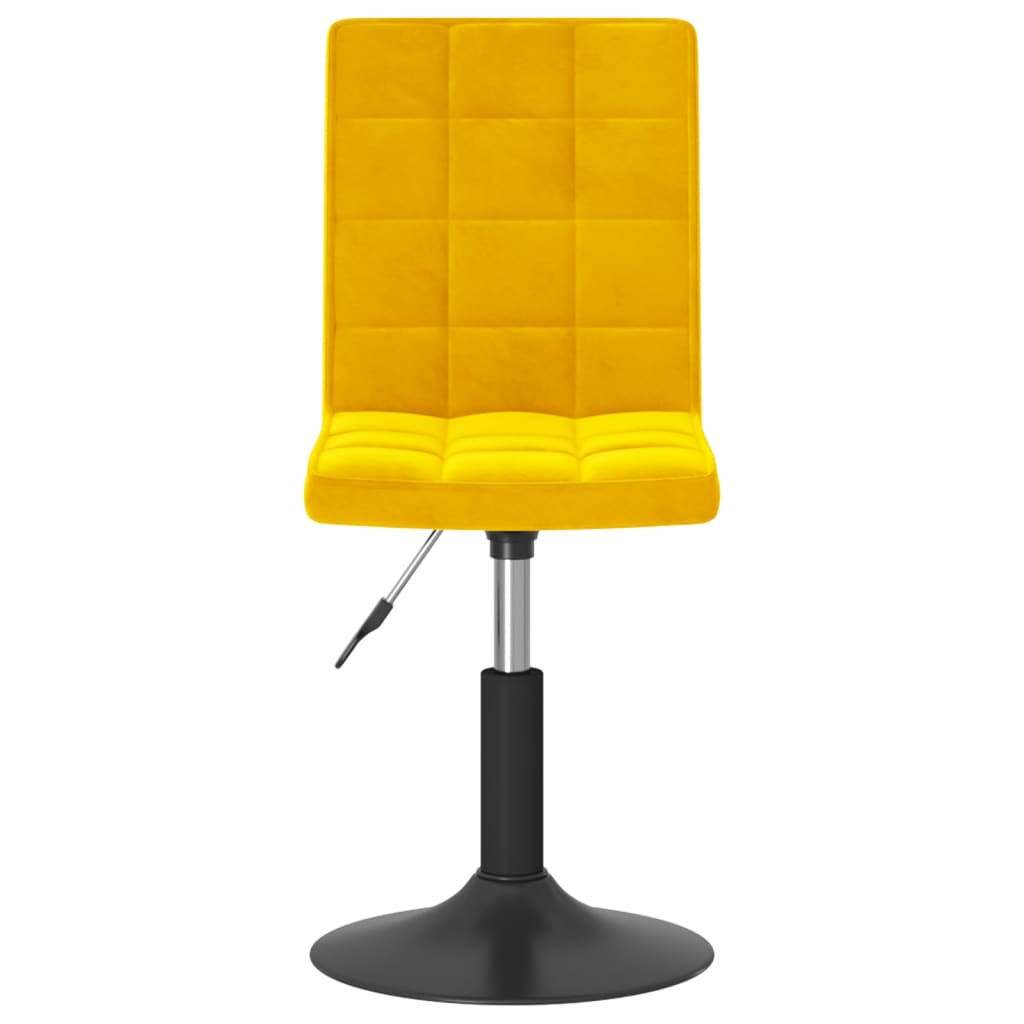 Sedie da pranzo Girevoli 4 pz Giallo Senape in Velluto