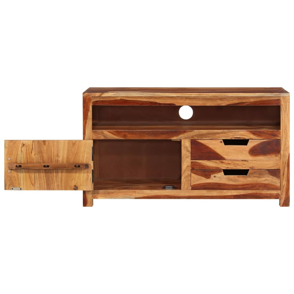 Mobile Porta TV 90x34,5x50 cm in Legno Massello di Acacia