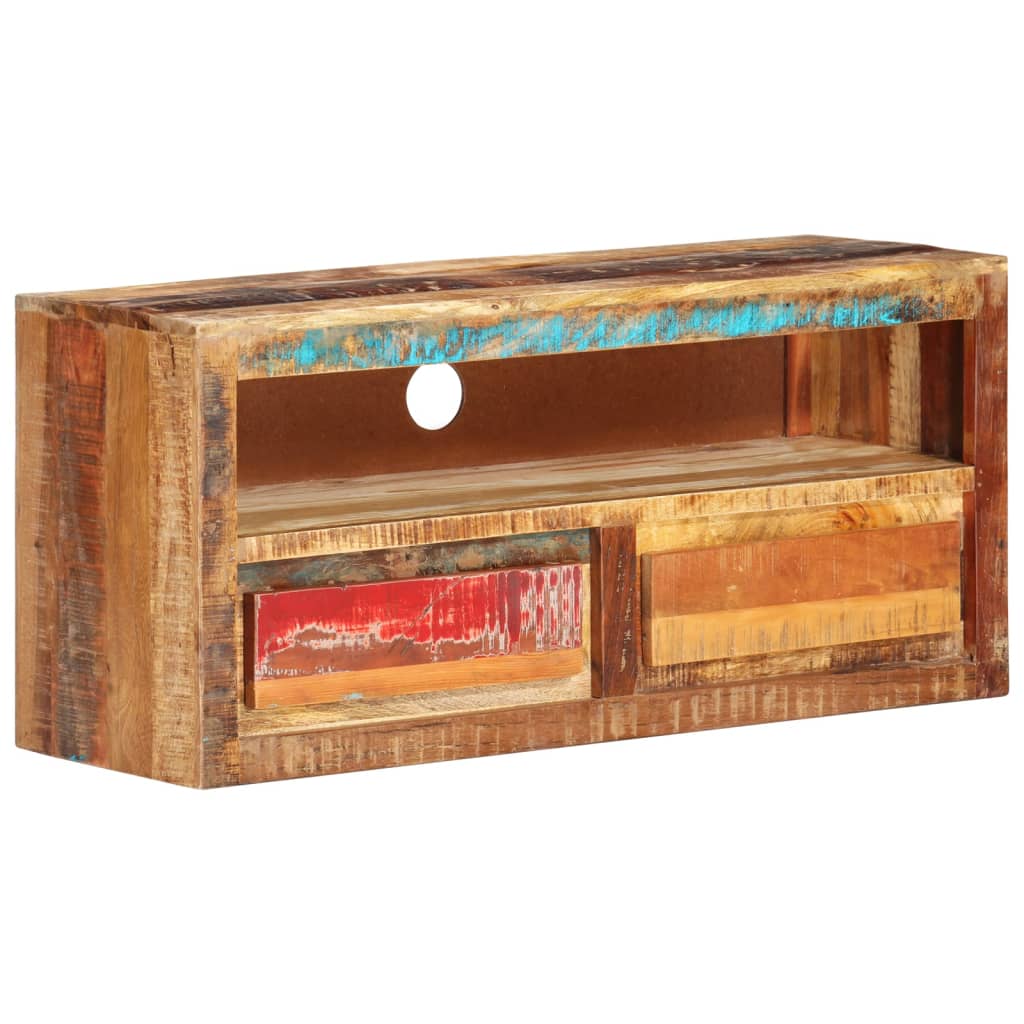 Mobile Porta TV 88x30x40 cm in Legno Massello di Recupero