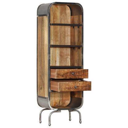 Credenza 40x30x126 cm in Legno Massello di Mango