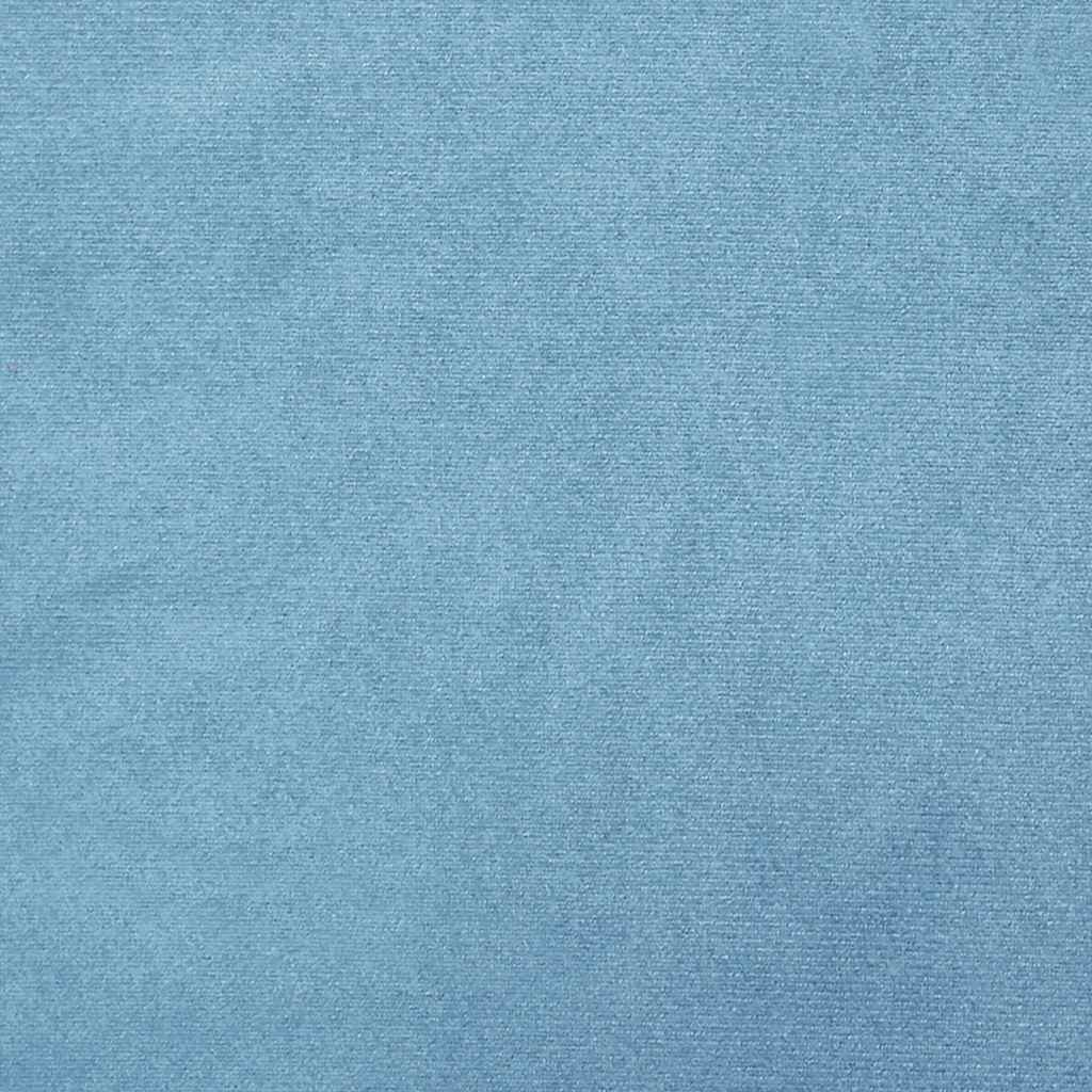Sgabello Rotondo Azzurro in Velluto