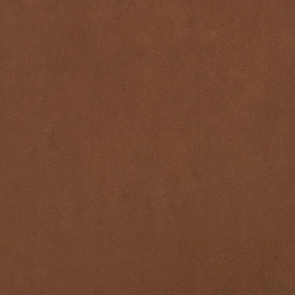 Sgabello Rotondo con Contenitore Marrone in Velluto 31 x 37 cm