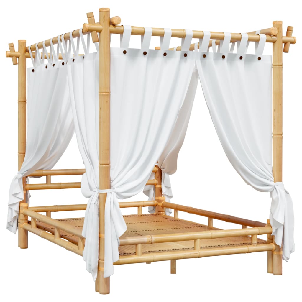 Letto a Baldacchino 140x200 cm in Bambù