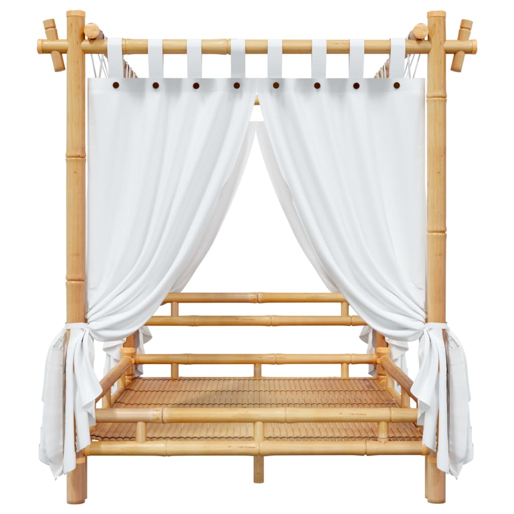 Letto a Baldacchino 140x200 cm in Bambù