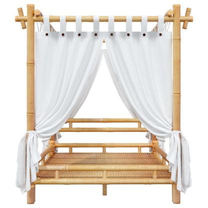 Letto a Baldacchino 140x200 cm in Bambù