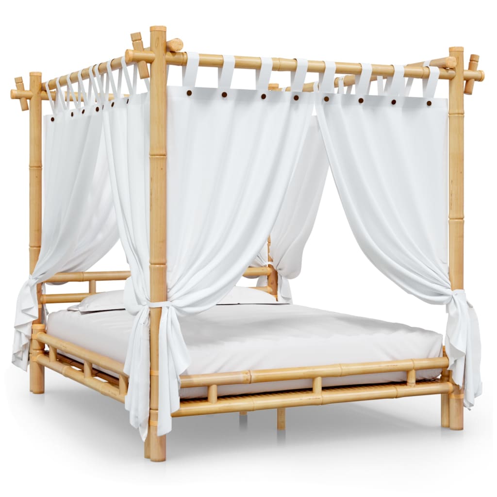 Letto a Baldacchino 160x200 cm in Bambù