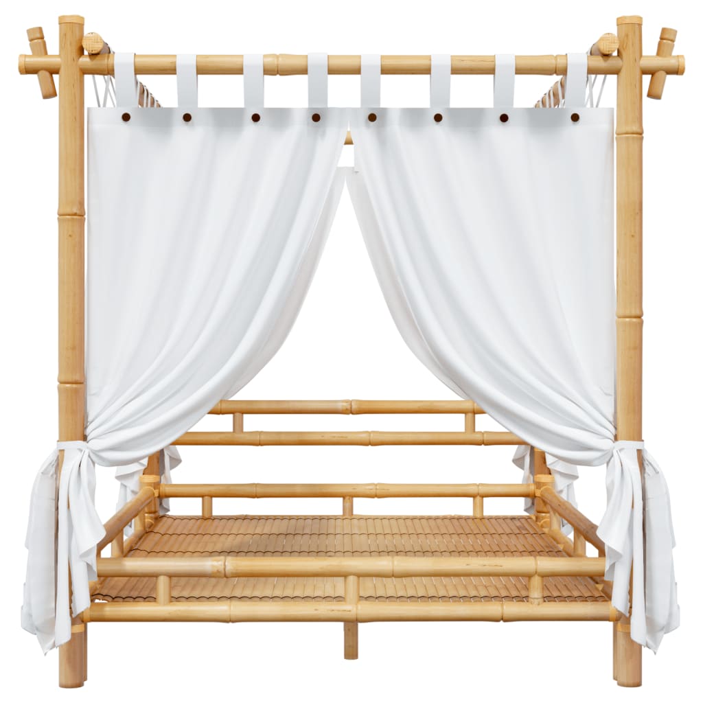 Letto a Baldacchino 160x200 cm in Bambù