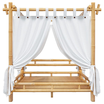 Letto a Baldacchino 160x200 cm in Bambù