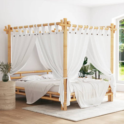 Letto a Baldacchino 160x200 cm in Bambù