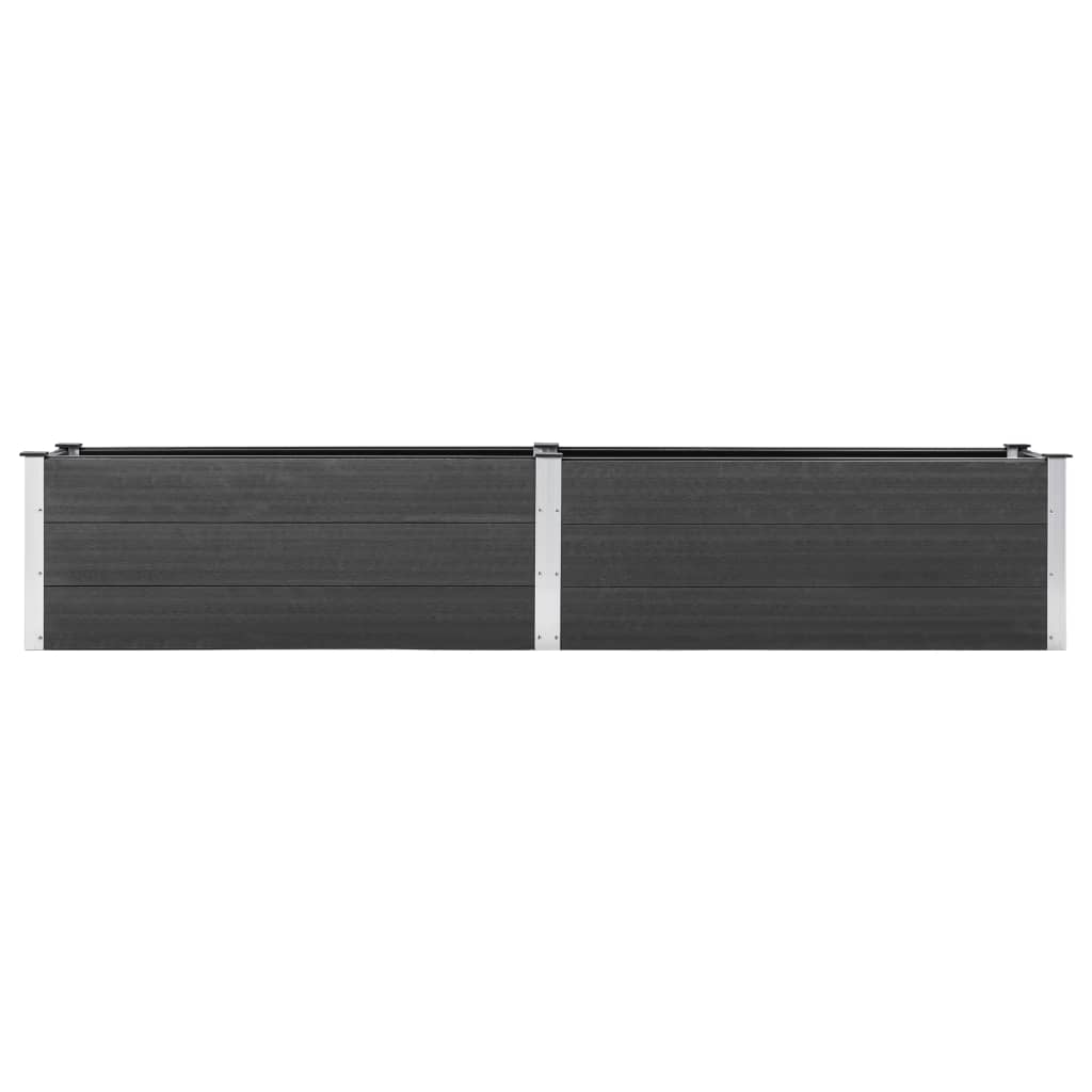 Fioriera Rialzata da Giardino 200x50x54 cm in WPC Grigio