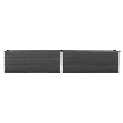 Fioriera Rialzata da Giardino 200x50x54 cm in WPC Grigio