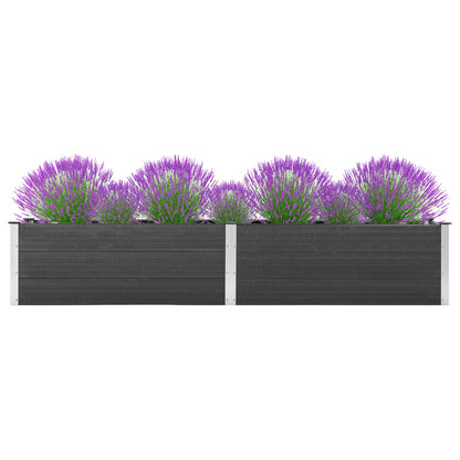 Fioriera Rialzata da Giardino 200x50x54 cm in WPC Grigio