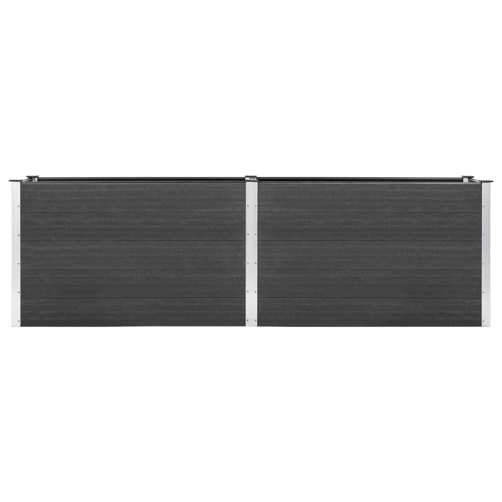 Fioriera Rialzata da Giardino 200x100x91 cm in WPC Grigio