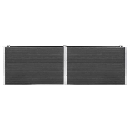 Fioriera Rialzata da Giardino 200x100x91 cm in WPC Grigio