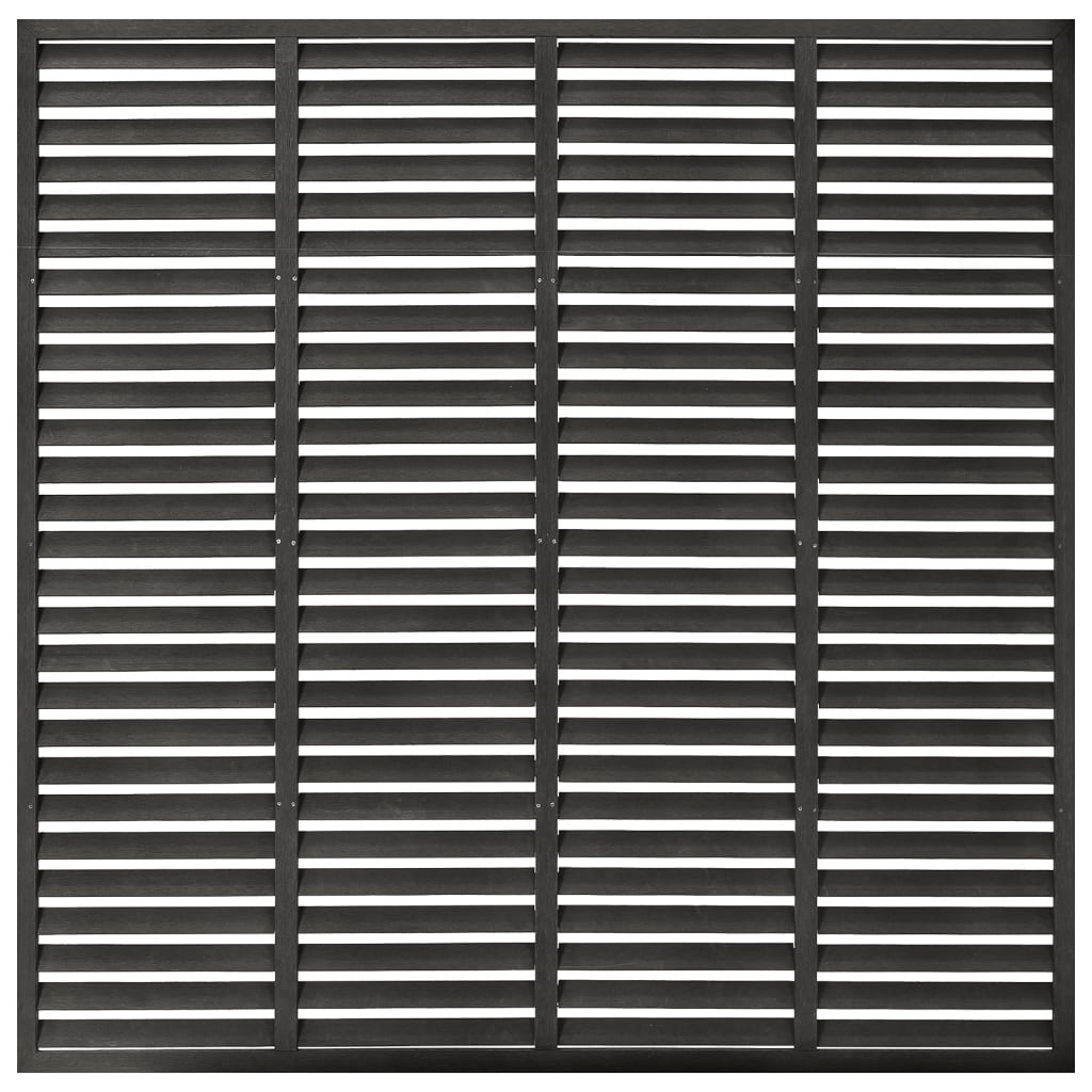 Recinzione a Persiana in WPC 180x180 cm Grigio Scuro