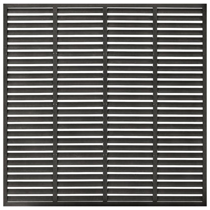Recinzione a Persiana in WPC 180x180 cm Grigio Scuro