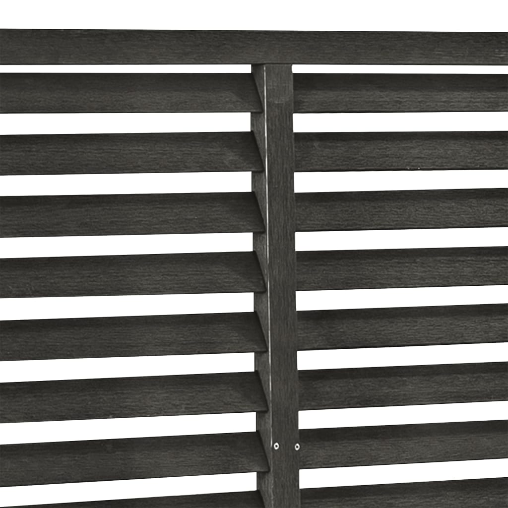 Recinzione a Persiana in WPC 180x180 cm Grigio Scuro